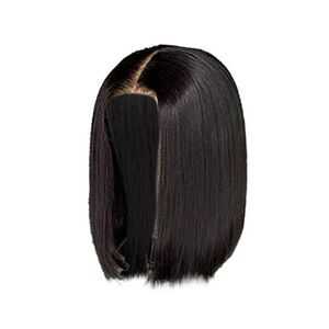🆕👧🏽Short Bob Wig, Straight Wig Lace Front - Black